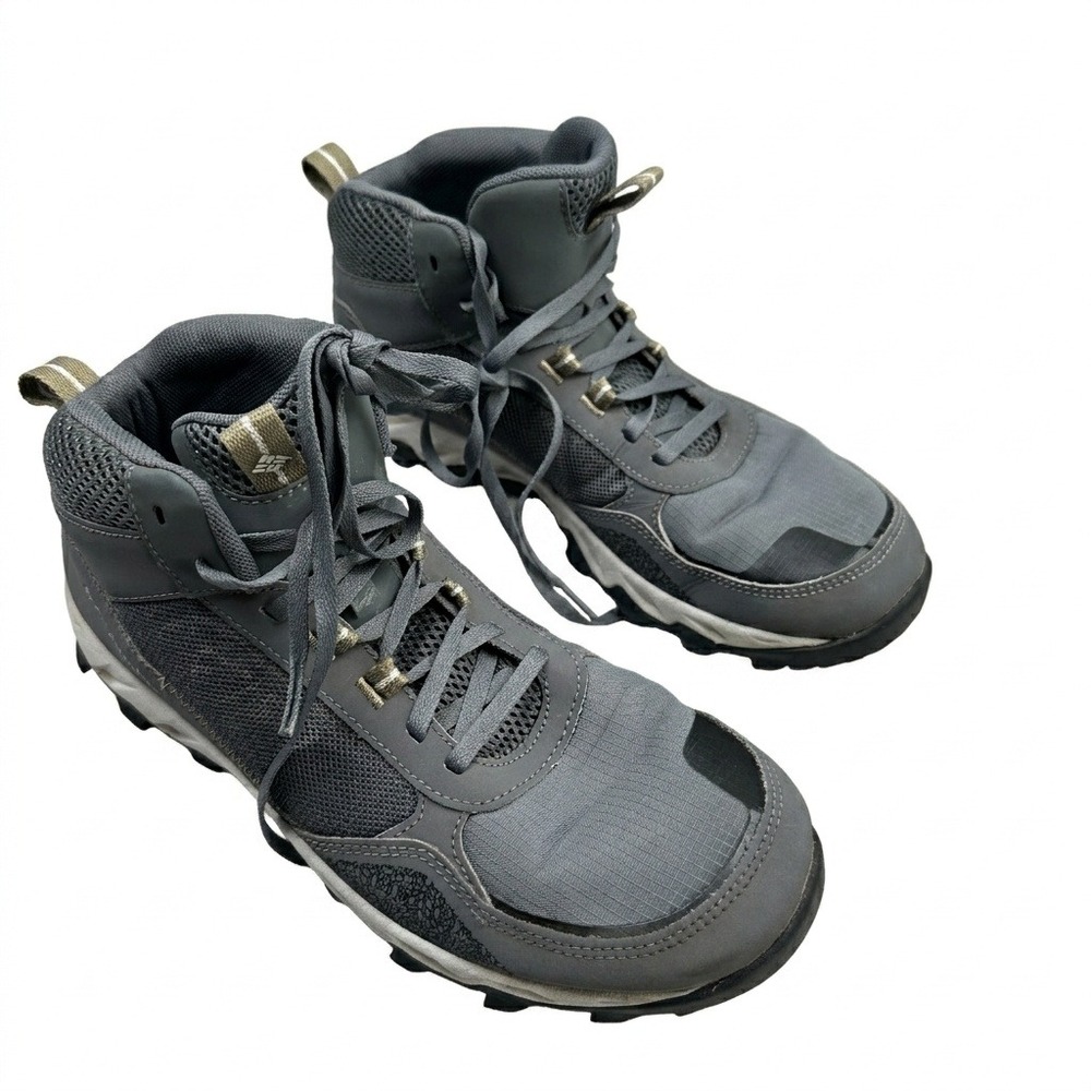 Columbia Techlite Mens Hiking Boots Size 10 Grey BM0163-053 Omni-Grip Trail Mid